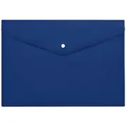 J.Burrows Antibacterial A4 Button Document Wallet Navy