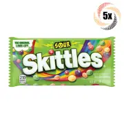 5x Skittles Sour Assorted Flavor Bite Size Candies | 1.80oz | Fast Shipping!