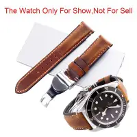 在飛比找Yahoo!奇摩拍賣優惠-森尼3C-20 個 22mm 棕色皮革手腕 Tudor 錶帶