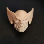 Blank 1/12 Scale Comic Wolverine Head Sculpt Unpainted Fit 6" ML Figure E Style