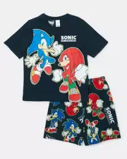 Boys size 16 Sonic The Hedgehog summer pyjamas pjs Anko Sleep NEW 3197
