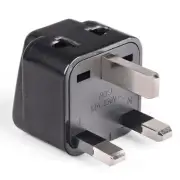 OREI 2 in 1 Universal/USA to UK/Hong Kong (Type G) Adapter Plug 2 in 1 - Black