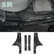 Black Titanium Internal Door Sill Scuff Plate Cover Fits Subaru Forester 2025-27 (for: Subaru)