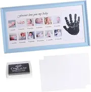 Totority Month Growth Record Photo Frame Photo Frame for Newborns Fingerprint Display Growth Change Memories