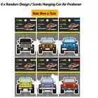 6 x Car Air Freshener Vanilla Lemon Lavender Strawberry Scent Hanging Car Home