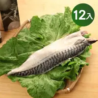 在飛比找PChome24h購物優惠-【海揚鮮物】北大西洋挪威薄鹽鯖魚(140g/片) 12片組