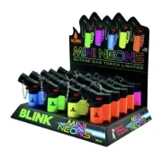 20 Torch Lighters Neon - Adjustable Flame Refillable