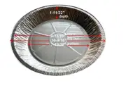 Handi-Foil 11" Aluminum Pie Pan Tin 1 11/32" Deep 25/PK - Extra Deep Pie Plates