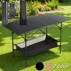 Outdoor Aluminum Folding Table Portable Lightweight Camping Picnic Table