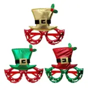 New Year Glasses Christmas Mistletoe Glasses Photo Props for Kids Teens Adult