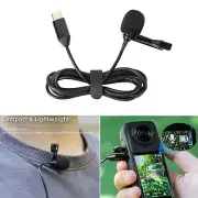 Lavalier Microphone Type-C Interface Sport Camera Recording Mic for Insta360 X4