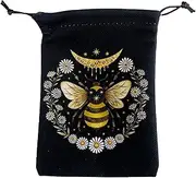 Velvet Tarot Pouch - Tarot Card Pouch Bag, Tarot Card Velvet Storage Bag | Tarot Deck and Dice Storage with Drawstring, Small Tarot Card Holder Bag Jewelry Pouch for Tarot Lovers Supplies