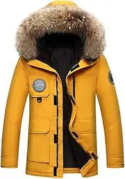 [NICDIU] JSEIAJB Men's Winter Clothing Winter Men's Down Jacket Outdoor Windproof White Duck Down Thick Coat Long