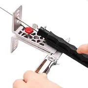[Meichoon] Knife Sharpeners Kit for Kitchen/Chefs/Workshop,Fix-Angle Knife Sharpening System with 5 Whetstones and Oil,UE10