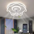 Jaycomey Modern LED Ceiling Fans with Lights Low Profile Bladeless Ceiling Fans
