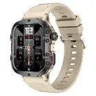 White Rugged Smart Fitness Watch - Waterproof, Multi-Sport Modes, and Health Tra
