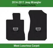 Lloyd Luxe Front Row Carpet Mats for 2014-2017 Jeep Wrangler w/Jeep Grill Logo (for: Jeep)