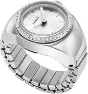 [FOSSIL] Women's Silver Stainless Steel Watch Ring Analogue Watch, 15mm