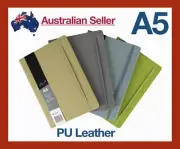 A5 Lined Paper/PU Leather/Elastic/Vintage Diary Notebook/Journal/Hardcover Beige