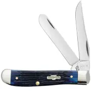 CASE XX KNIVES BLUE JIGGED BONE MINI TRAPPER 6207 SS (2838) POCKET KNIFE