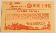 Ho Scale Champ Decals S52 White Model Train Accessories