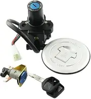 MZBZUTEDEE Motorcycle Ignition Key Switch Fuel Gas Cap Seat Lock Kit Fit for Honda CB250F ABS CB300F CBR250R Tricolor CBR300R 35010-K33-700