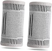 OSOLADY 1Pair Self Heating Graphene Wrist Guards Unisex Sports Support for Soreness Relief Breathable and Lightweight for Basketball Badminton Fitness Activities