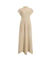 silk-blend dress S Nude