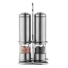 Thumb Push Button Black Grinder Stainless Steel for Black Pepper Sea Salt
