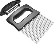 Wavy Cutter | Kitchen Stainless Steel Crinkle Cutter - Veggie Chopper Crinkle Fry Cutter Peeler Wave Cutter Dough Cutter Waffle Fry Cutter for Kitchen Trave Camping