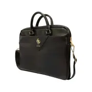 Guess Grained PU Laptop Bag 15/16-inch - Black/4G Logo