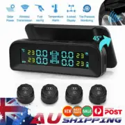 Solar Wireless TPMS Car Tire Tyre Pressure Monitoring System + 4 External AU*