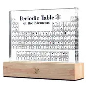 Periodic Table with Real Elements Inside, Table of Elements, Acrylic Periodic Table Display with 83 Transparent