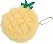 [LALADEFIEE] Plush Pineapple Coin Purse Small Wallet Mini Backpack Purse Mini Backpack Keychain Wallet for Pineapple Plush Coin Purse Plush Coin Storage Purse Yellow