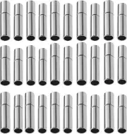 30 PCS Silver Bracelet End Clasp, 3mm 4mm Leather Cord End Caps Clasps for DIY