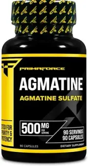 Primaforce Agmatine Sulfate 500 mg, 90 caps - GMO-free, gluten-free - Pack of 3
