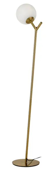 Urban TFS FLOOR LAMP 25wE27max D:200 H:1510 BASE PLATE:280 Foot Switch A.GOLD/OPAL MATT