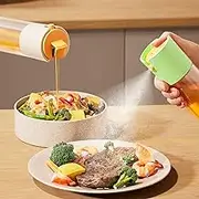 MRDLKNX 2 Pack Oil Sprayer for Cooking, 2 in 1 Olive Oil Dispenser Bottle for Kitchen, 10oz Glass Olive Oil Sprayer, Cooking Sprayer, Kitchen Gadgets for Air Fryer, Salad