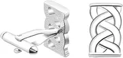 [JYHLSHBA] Cufflinks For Men 1 Pair Of Geometric Chain Cross Cufflinks Men'S French Business Shirt Suit Cufflinks Armpins