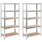 Storage Storage Shelf 2pcs Warehouse Garage Rack Industrial Shelving