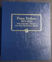 Whitman Peace Dollar Coin Album 1921-1935 P,D and San Francisco #9130