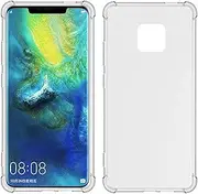 [USTIYA] Case for Huawei Mate 20 Pro Clear TPU Four Corners Protective Cover Transparent Soft
