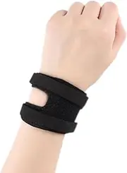 Wrist Brace, Breathable Thin Sport Wrist Brace for TFCC Tears, Left and Right Wrist, Adjustable Flexible Wrist Straps Support for Weight Bearing Strain, Yoga, Exercise (Black, Right)