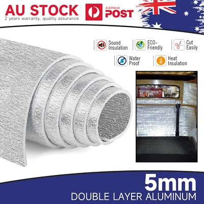 3PCS Aluminium foil Double sided Sound Deadener 5MM Silvery Heat insulation (for: Porsche)