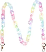 [COHEALI] Colorful Frosted Handbag Chain Strap Replacement for Shoulder Crossbody Bags Durable Material Easy to Install DIY Accessory