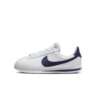 【NIKE 耐吉】CORTEZ BASIC SL GS 復古 慢跑鞋 休閒鞋 阿甘 大童 女 白藍(904764-106)
