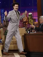 Actor Sacha Baron Cohen as Borat during an interview with host Jay- Old Photo 16