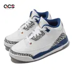 NIKE 籃球鞋 JORDAN 3 RETRO PS 中童 童鞋 白 藍 爆裂紋 華盛頓巫師 運動鞋 DM0966-148