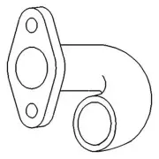 184208M2 Exhaust Elbow Fits Massey Ferguson Tractor 65 Exhaust Manifold Elbow Ma