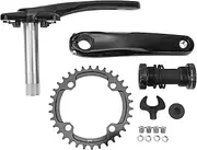 34T Cycle Crankset, Aluminium Alloy Hollow 170MM Integrated Cycle Crank Chainring Set, Cycling Replacement Crank Power Assembly for Cycling Accessories